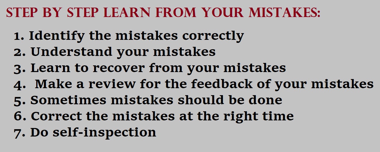 Learn from your mistakes