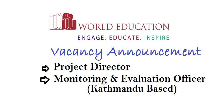 World Education Announces Vacancies