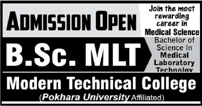 Admission Open to BSc MLT at Modern Technical College