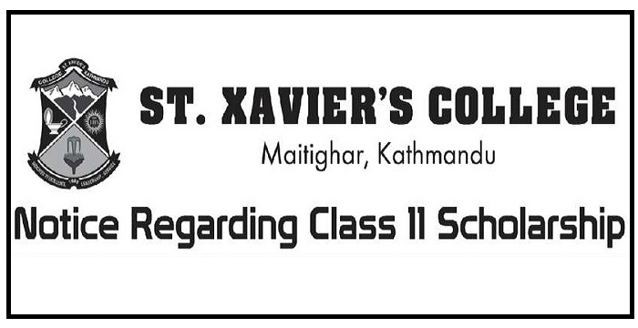 St Xaviers College Notice Regarding Class 11 Scholarship