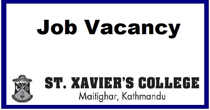 St Xaviers College vacancy