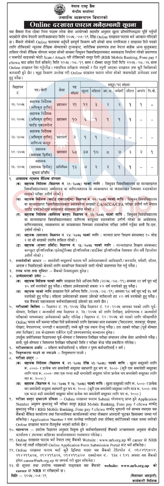 nepal rastra bank vacancy