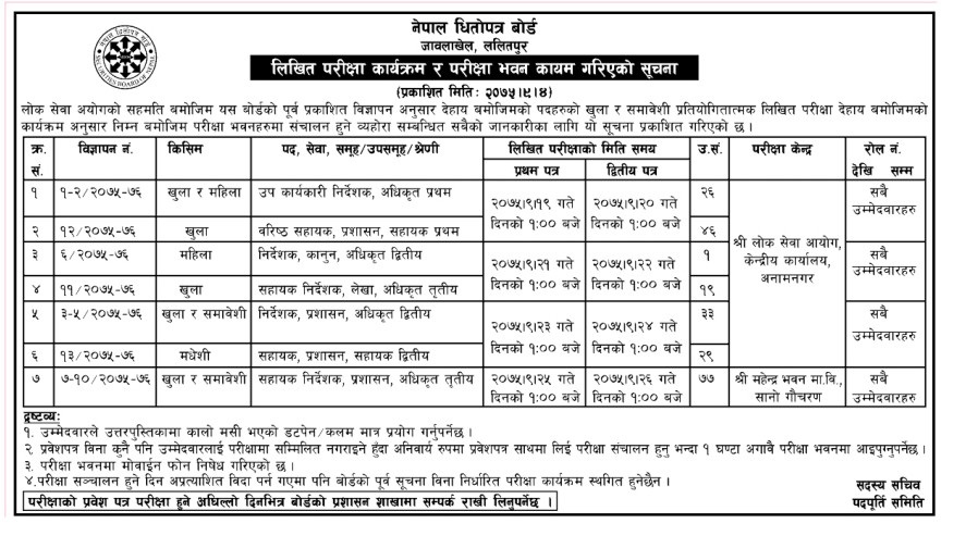 Nepal Security Board Exam Center