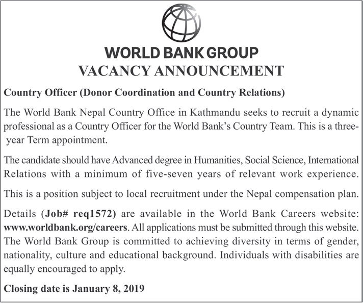 World Bank Group Vacancy