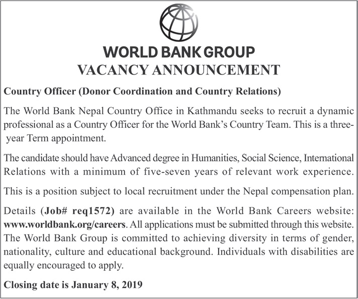 World Bank Group Vacancy