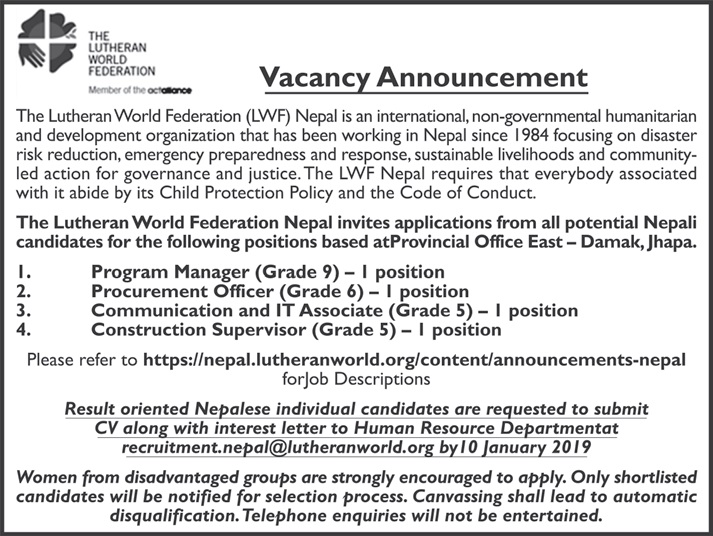 LWF Nepal Job Vacancy