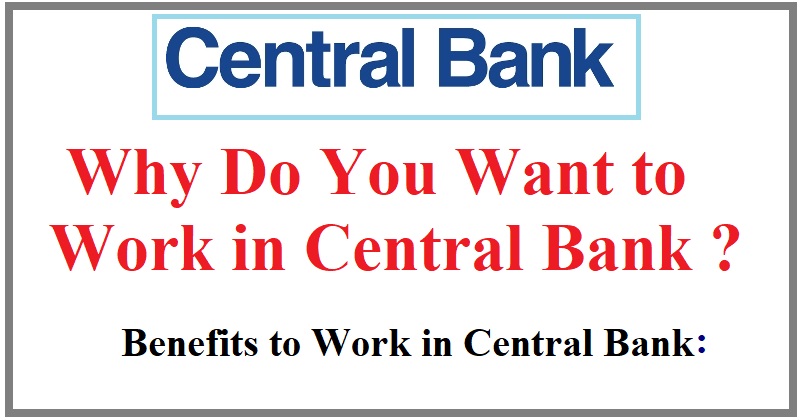 why do you want to work in central bank