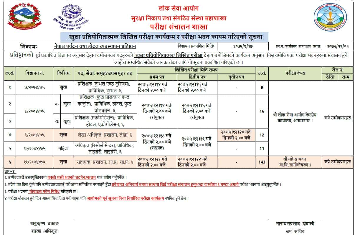 Nepal Academy of Tourism and Hotel Management Exam Center