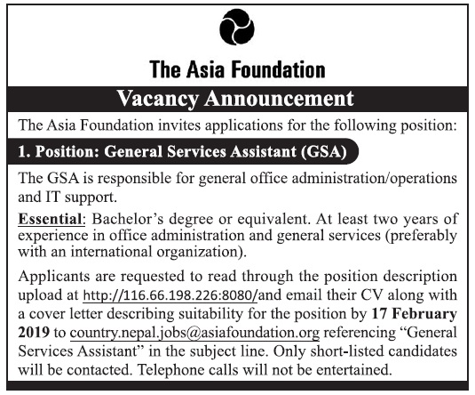 The Asia Foundation Vacancy