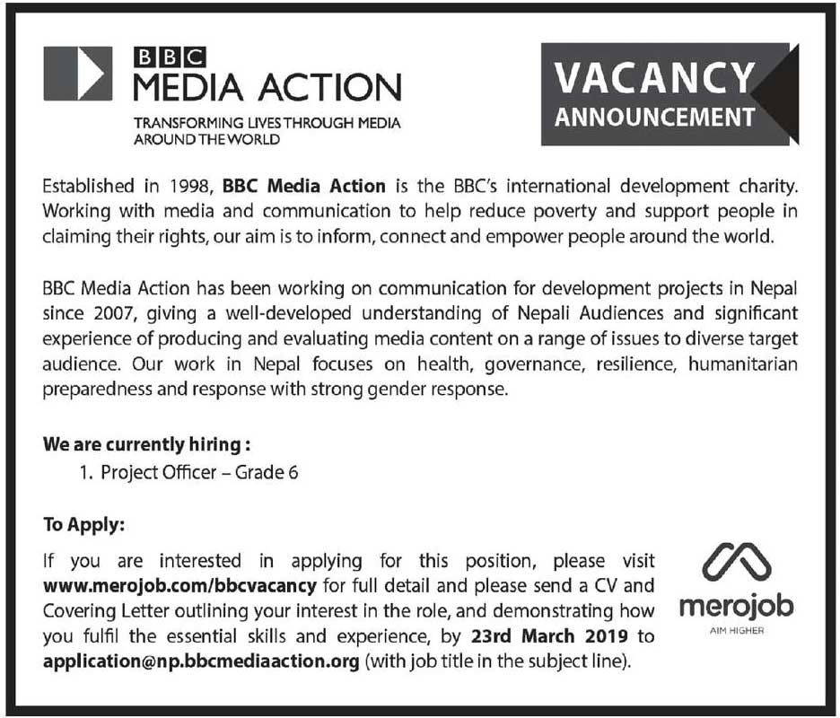BBC Media Action Nepal Vacancy