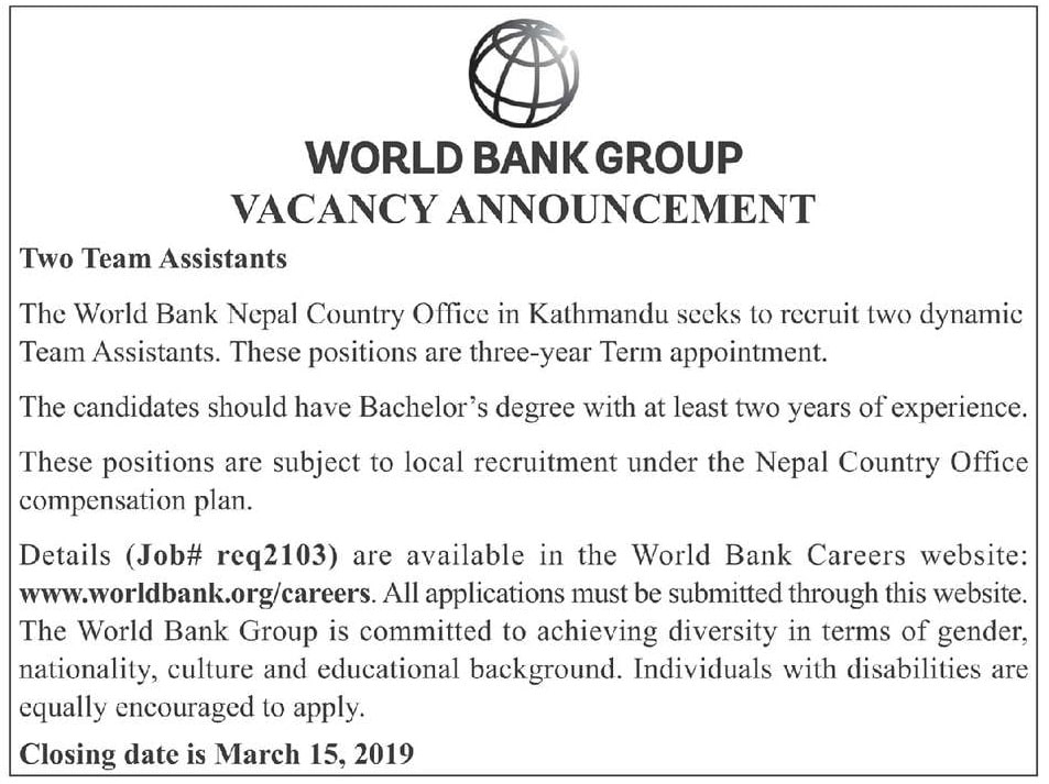 World Bank Vacancy Nepal