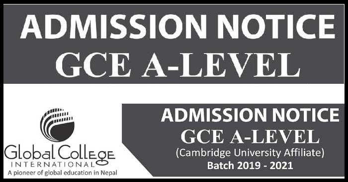 Global College International Admission Open for GCE A Level