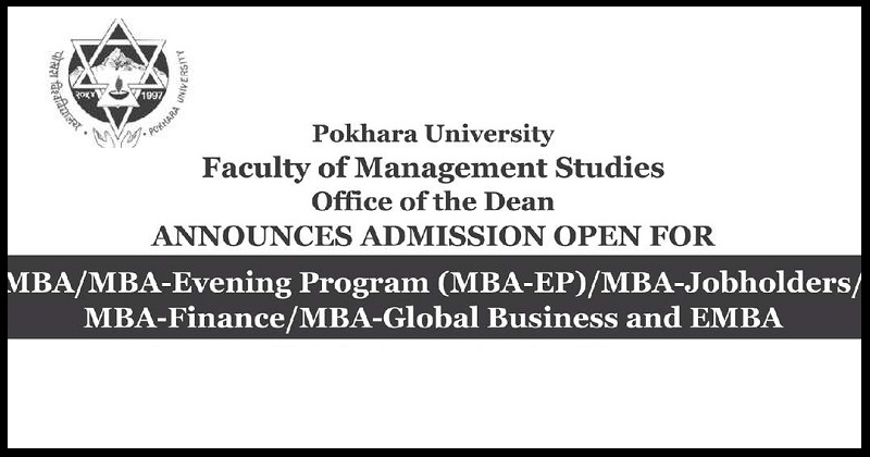 MBA Admission Notice from Pokhara University