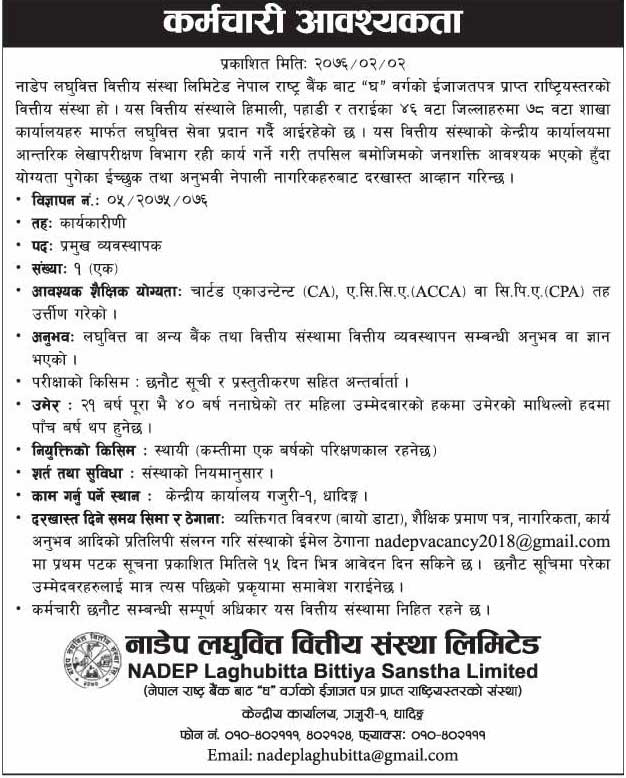 NADEP Laghubitta Bittiya Sanstha Limited
