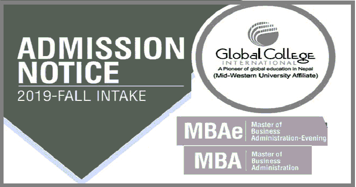 MBA and MBAe Admission Open at Global College International