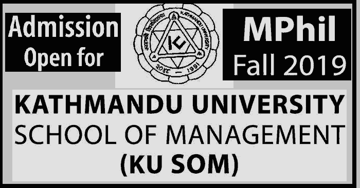 Admission Open for MPhil Fall 2019 at KUSoM