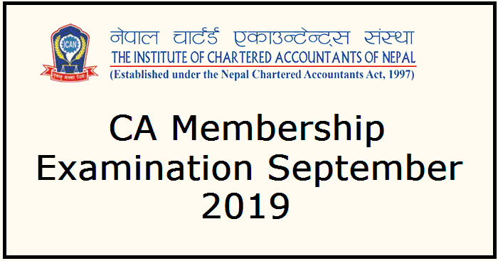 CA Membership Examination September 2019