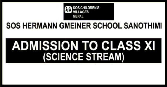 SOS Hermann Gmeiner School Admission Open for Class XI Science