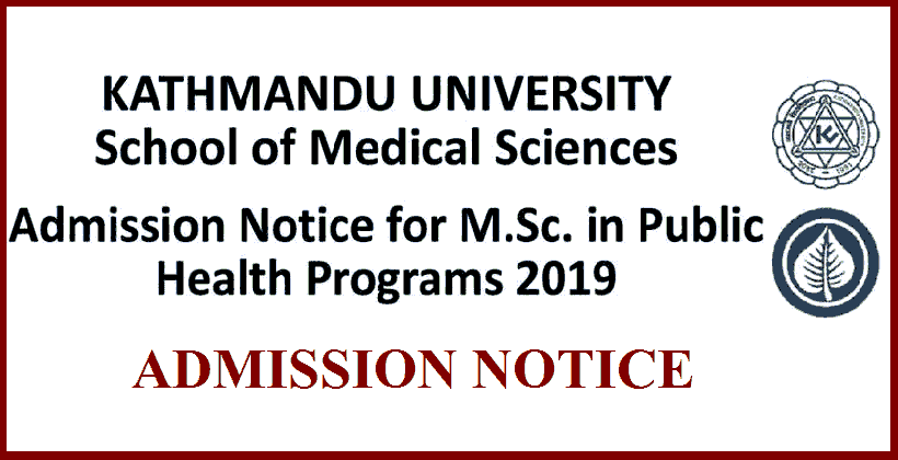 Admission Notice for M.Sc. in Public Health Programs 2019 at KUSMS