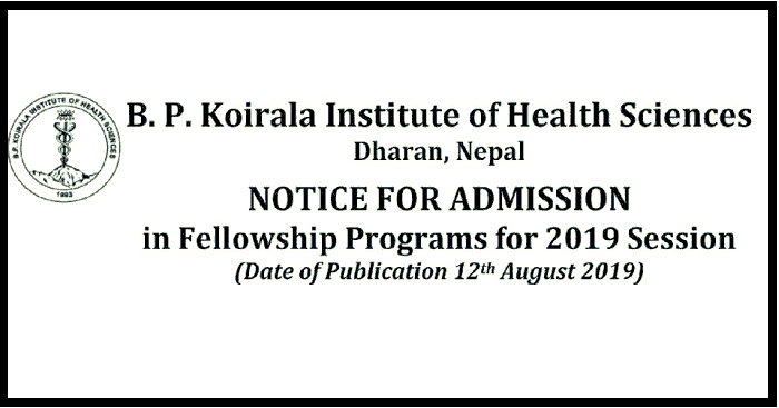 Admission in Fellowship Programs for 2019 Session - BPKIHS