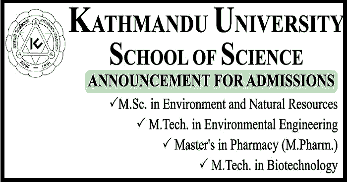 Master Degree Admission Open at Kathmandu University School of Science