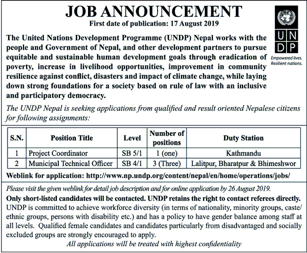 UNDP Nepal Job Vacancies