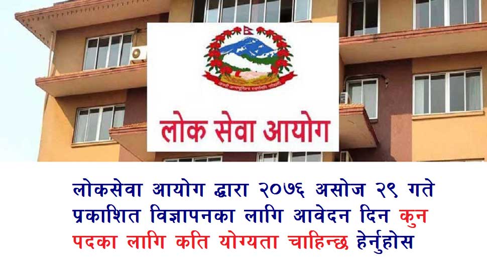 Lok Sewa Aayog (Public Service Commission Vacancy Detail 2076