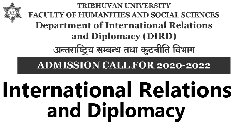 Admission Call for Master in International Relations and Diplomacy at TU DIRD