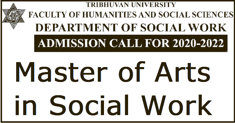 MA Social Work Admission Open Notice from TU Department of Social Work