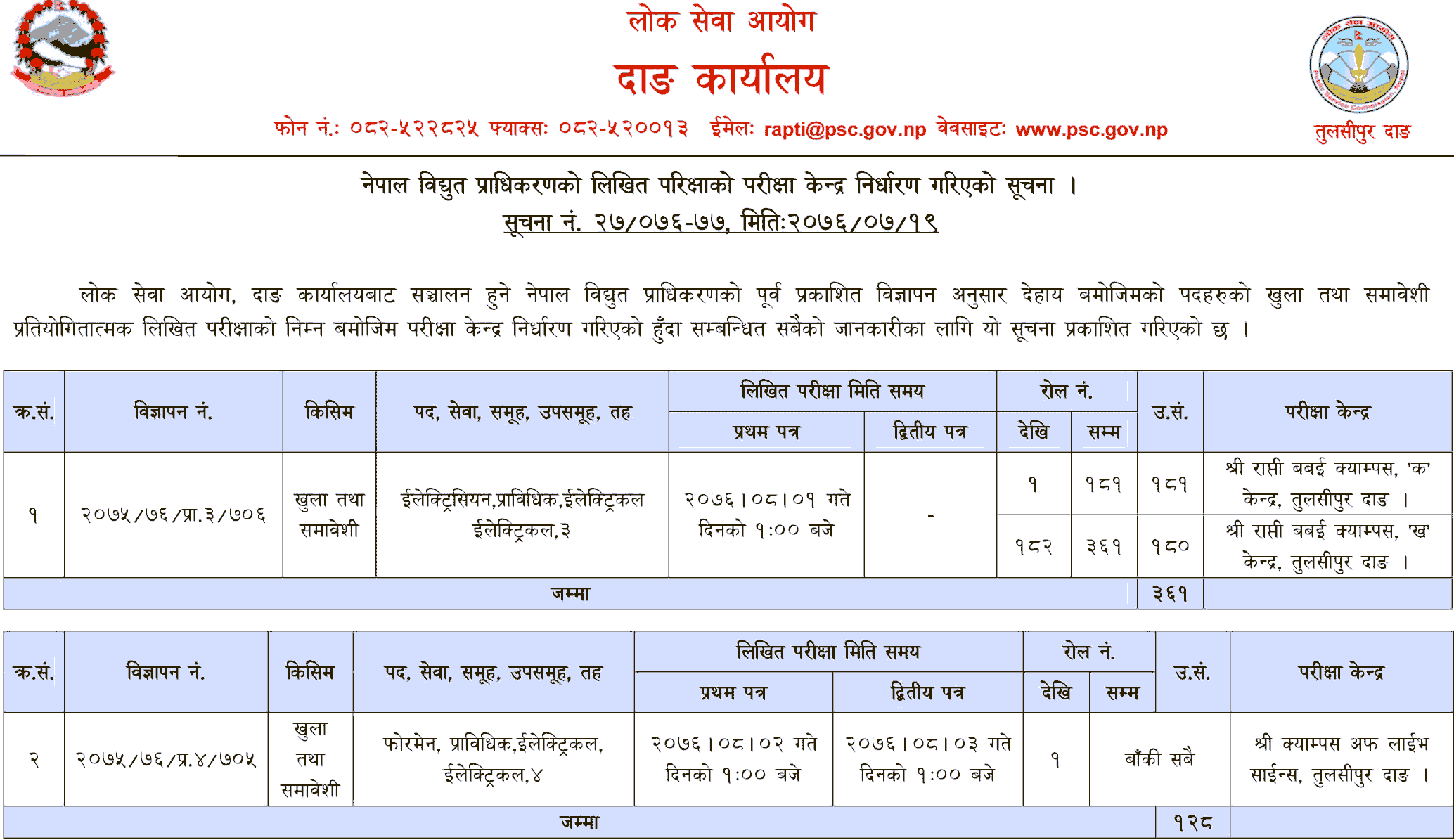 Nepal Electricity Authority Dang Exam Center