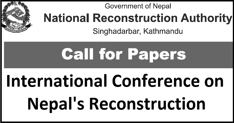 National Reconstruction Authority (NRA) Call for Papers