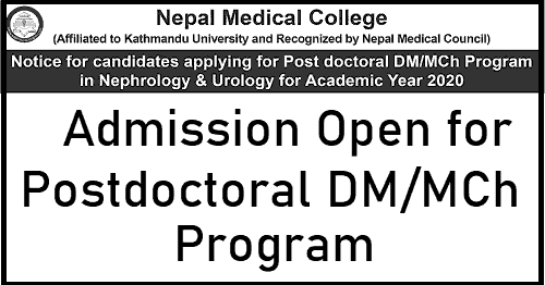 Applying for Postdoctoral DMMCh Program in Nephrology and Urology