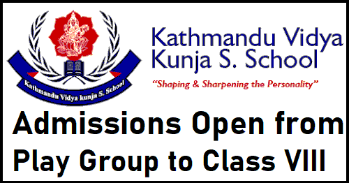 Kathmandu Vidya Kunja Secondary School Admissions Open from Play Group to Class VIII