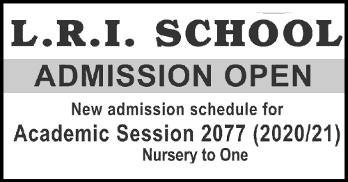 LRI School Admission Open from Nursery to One