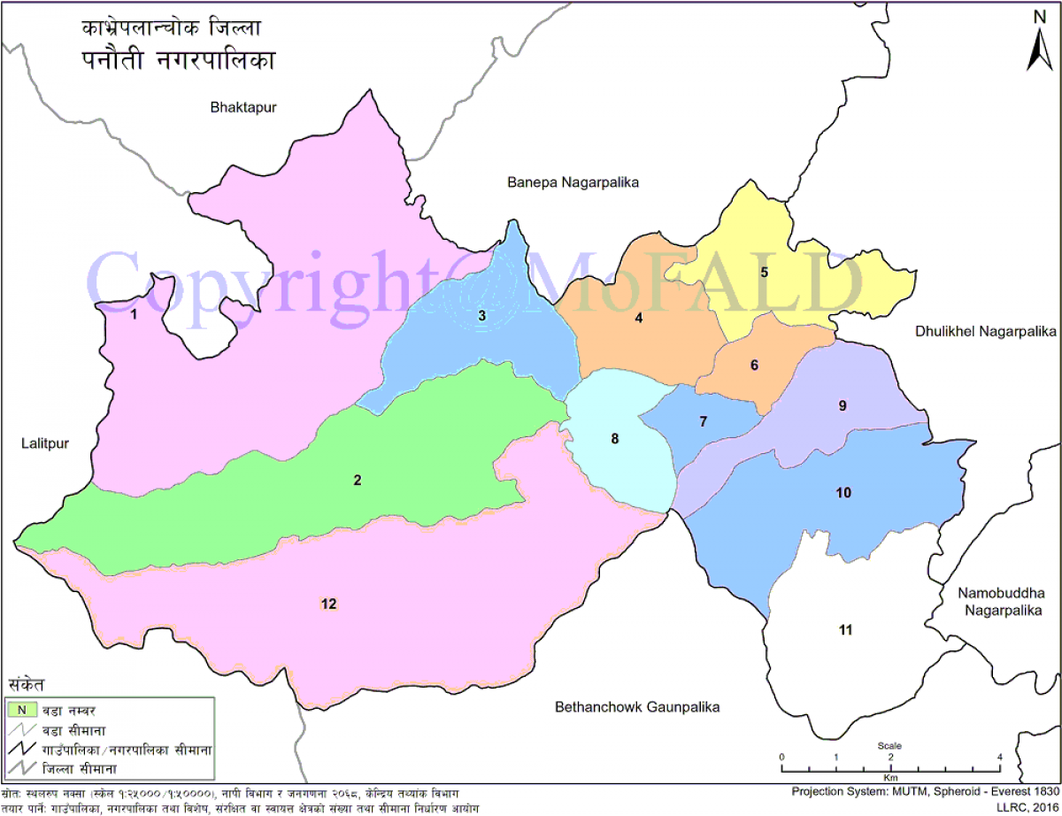 Panauti Municipality Map