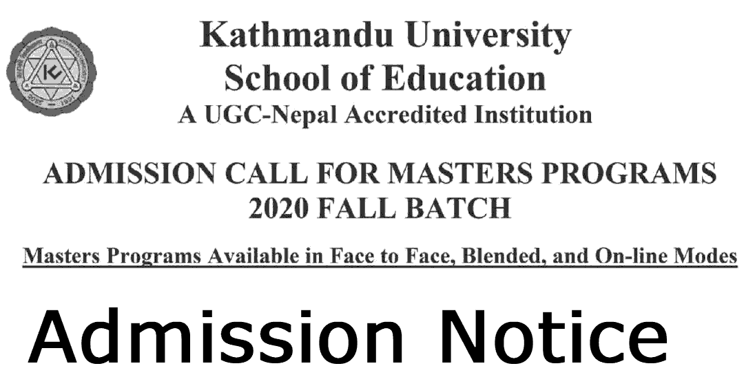 Kathmandu University School of Education Admission Open for Master Level