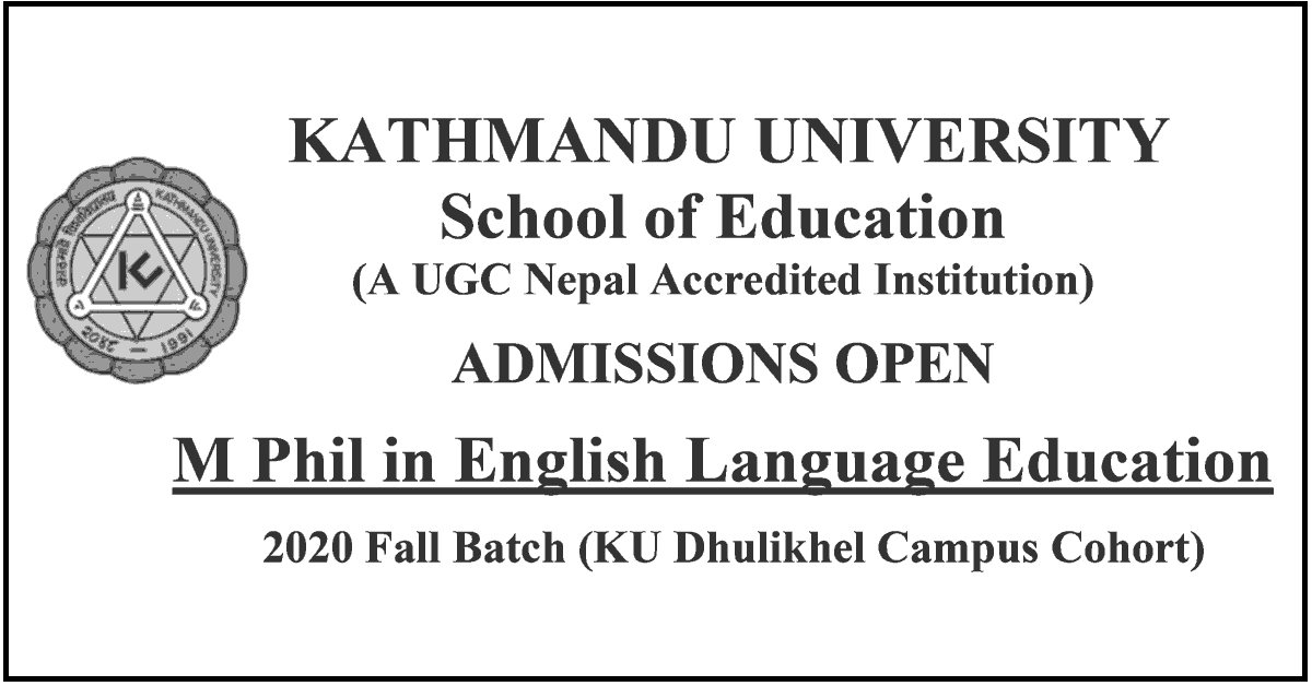 Admission Open for M.Phil in English Language Education 2020 Fall Batch - KUSoEd