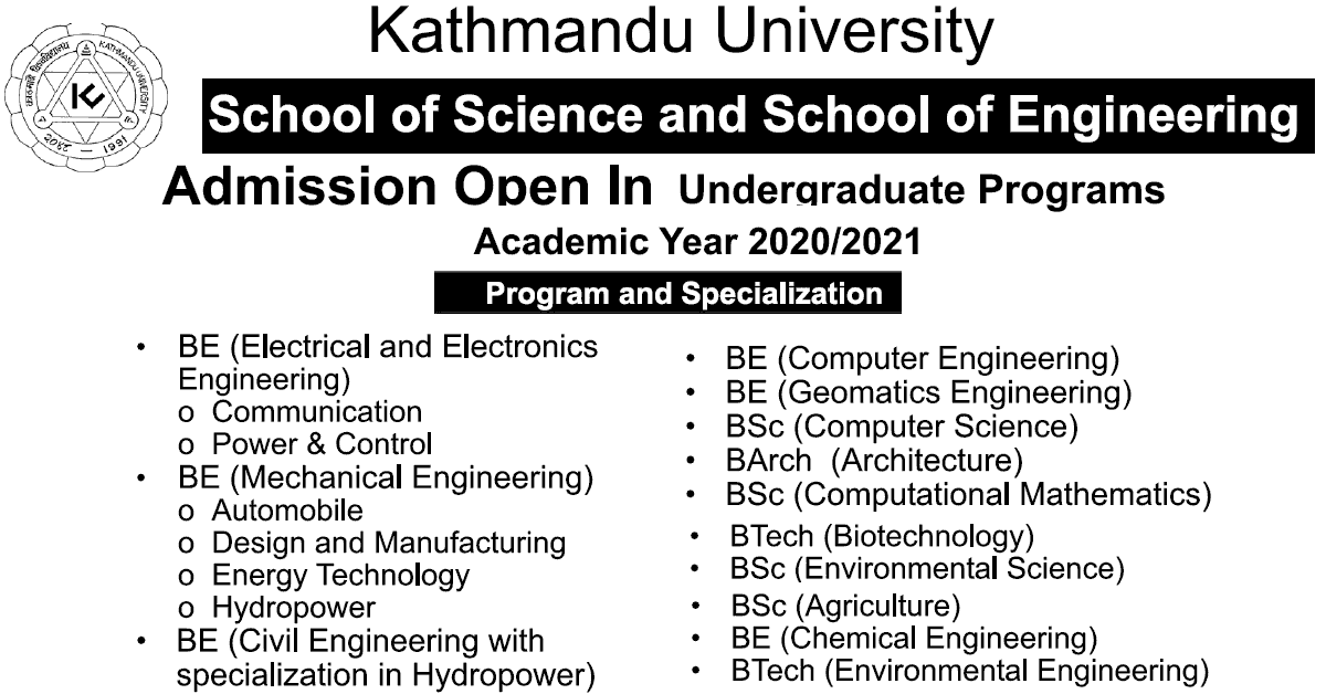 Bachelor in Engineering (BE) Admission Open at Kathmandu University