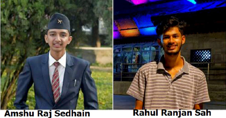 Rahul Ranjan Sah and Amshu Raj Sedhain received international award