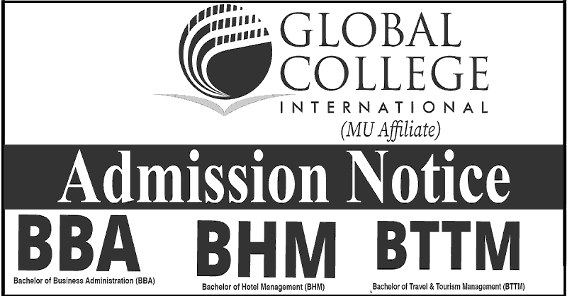 BBA, BHM, BTTM Admission Open at Global College International