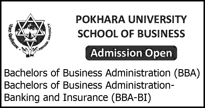 BBA and BBA-BI Admission Open at Pokhara University School of Business