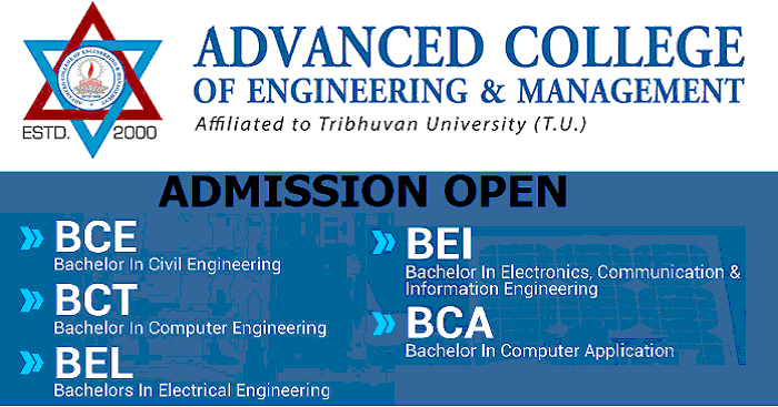 Bachelor in Engineering (BE) Admission Open at Advanced College of Engineering and Management