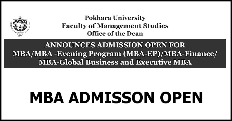 MBA Admission Open at Pokhara University Affiliated Colleges