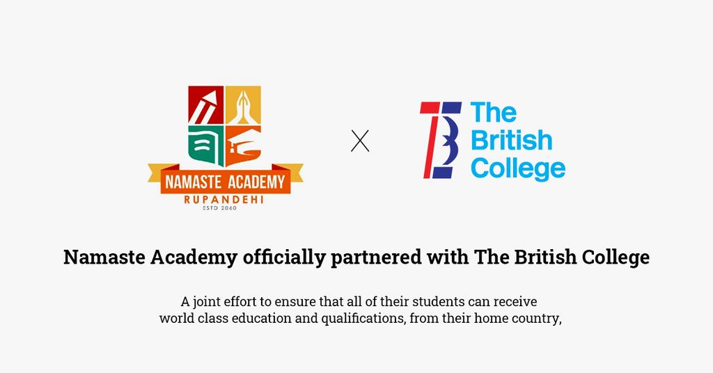 The British College and Namaste Academy Announce New Partnership