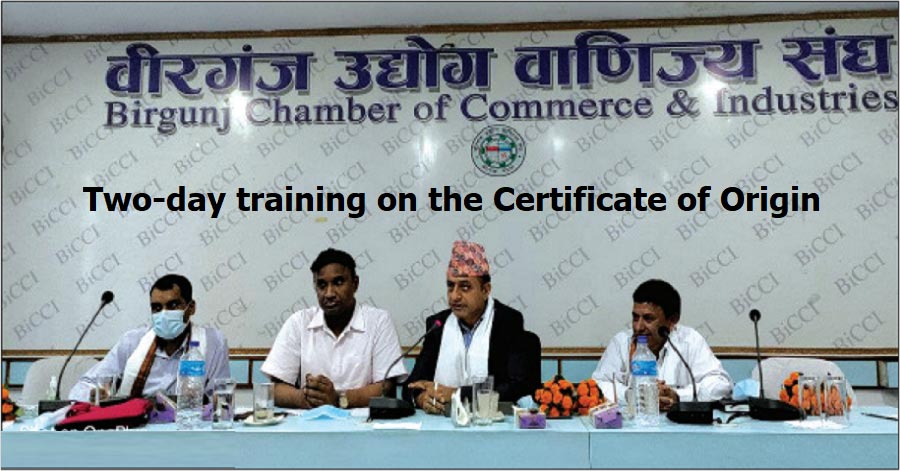 Two-day training on the Certificate of Origin Completed in Birgunj