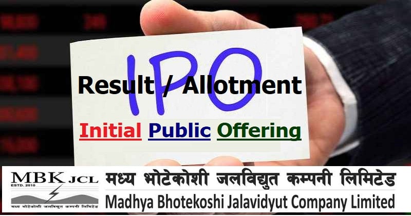 Madhya Bhotekoshi Hydropower IPO Result