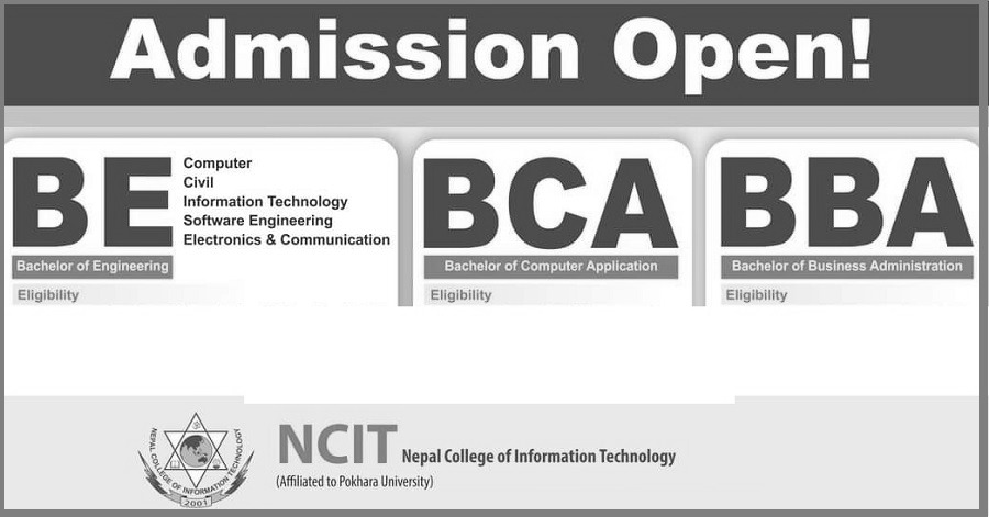 BE, BBA and BCA Admission Open at NCIT College