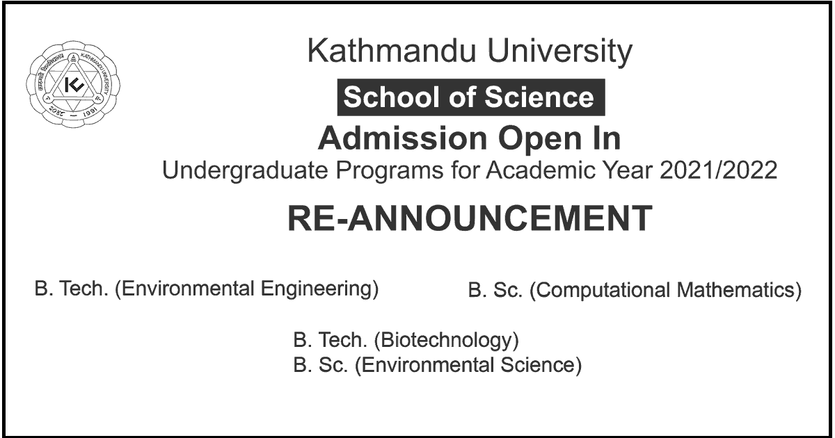 KU School of Science Re-Announce Admission Open for B.Tech and B.Sc