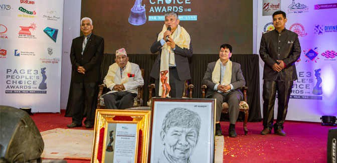 Madan Krishna Shrestha Honored with the Page 3 Lifetime Achievement Award