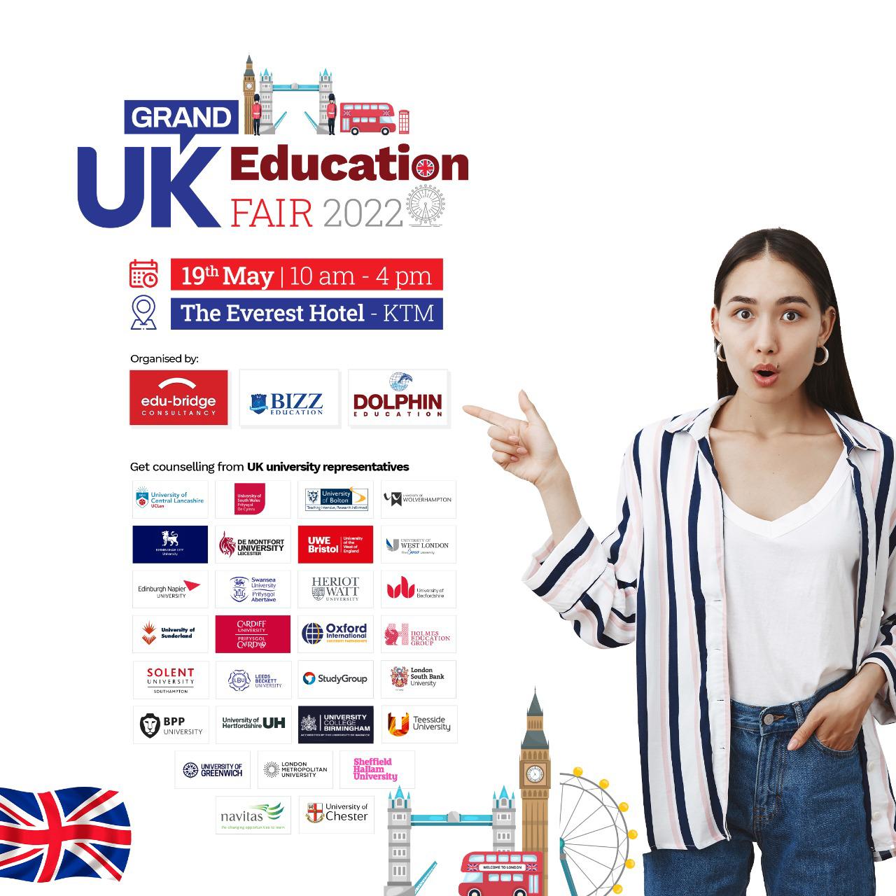 Grand UK Education Fair to Organize on 19th May 2022 at Hotel Everest